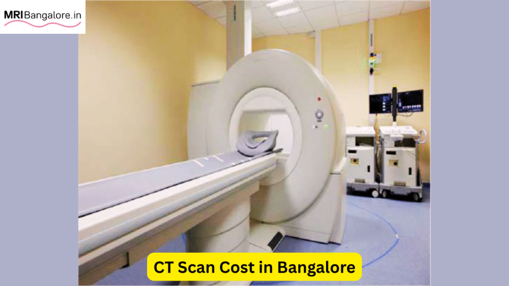 Modern CT scan machine in a diagnostic centre – CT Scan Cost in Bangalore 2025 price guide.