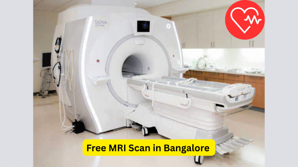 Modern MRI machine at a hospital offering Free MRI Scan in Bangalore under government and charitable healthcare schemes.